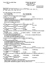 Đề kiểm tra 45 phút lần 4 môn Hóa học Lớp 12 - Mã đề 356 - Trường THPT Nguyễn Bỉnh Khiêm